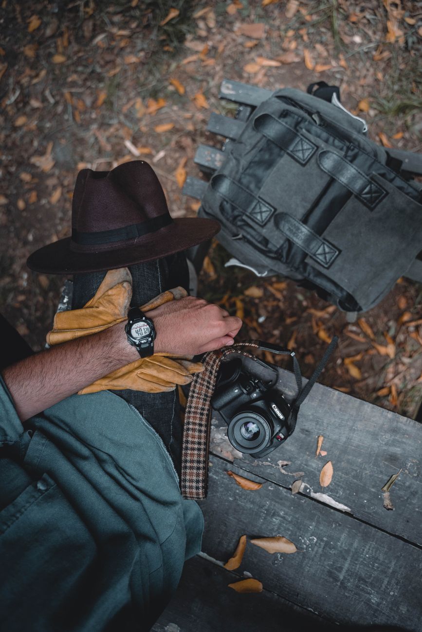 Handcrafted canvas travel bag and field journal